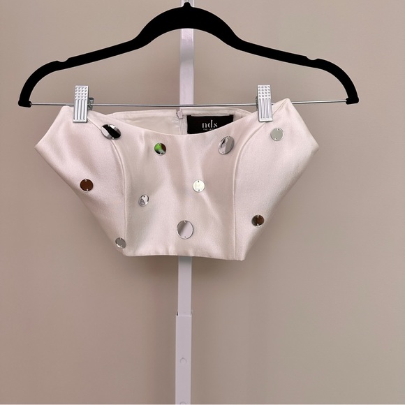 NDS the LABEL STRAPLESS CORSET TOP WITH MIRROR DETAILS - Picture 5 of 7